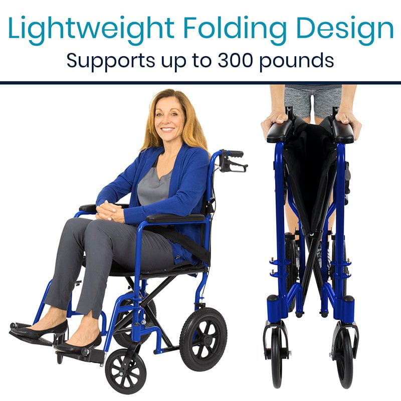 Transport Wheelchair (19", 300 lbs)