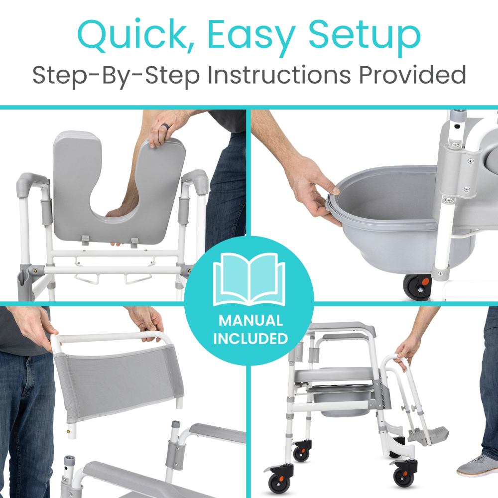 *Inspected Return* Shower Commode Transport Chair