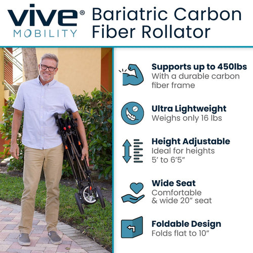 Bariatric Carbon Fiber Rollator