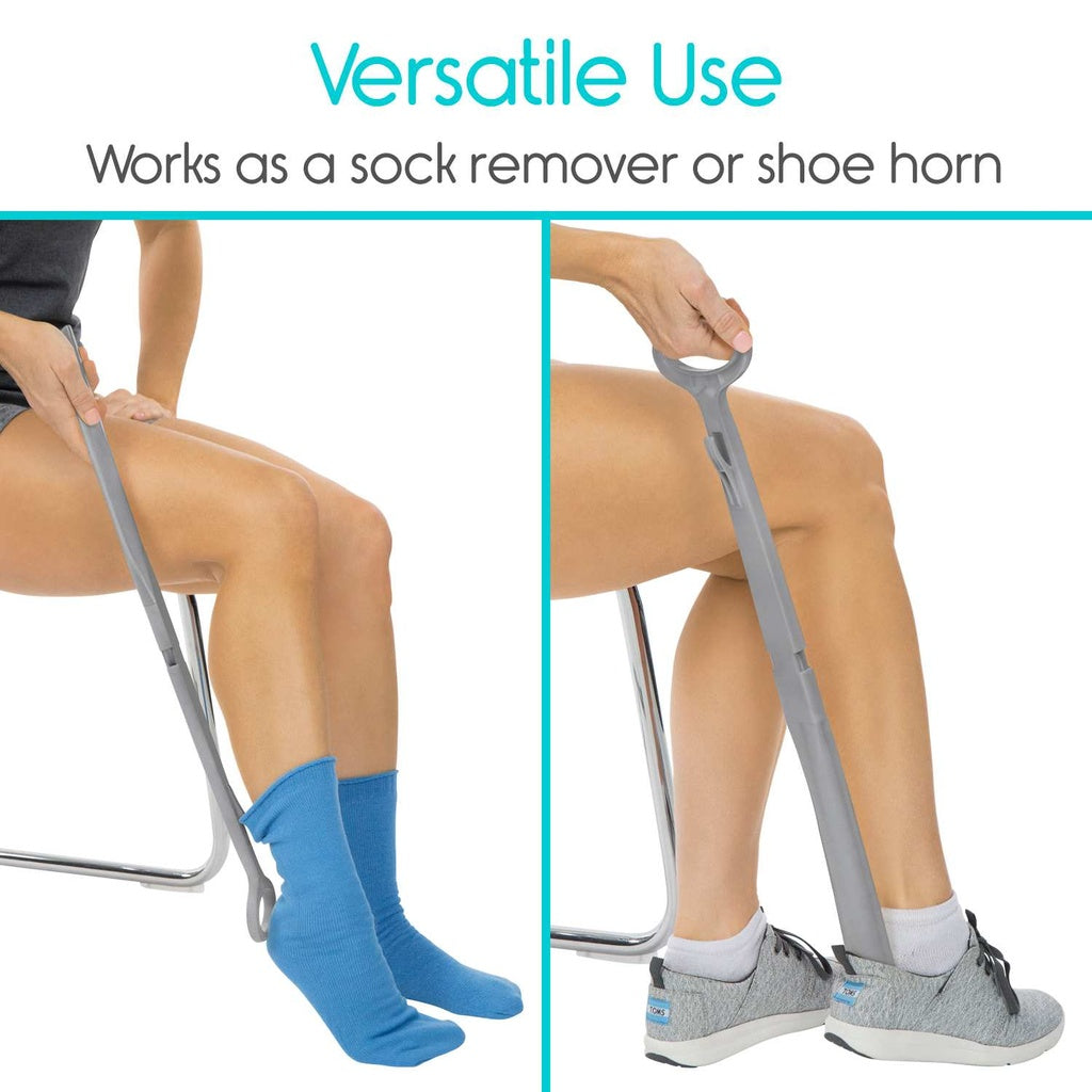 Shoehorn with Sock Remover 23"
