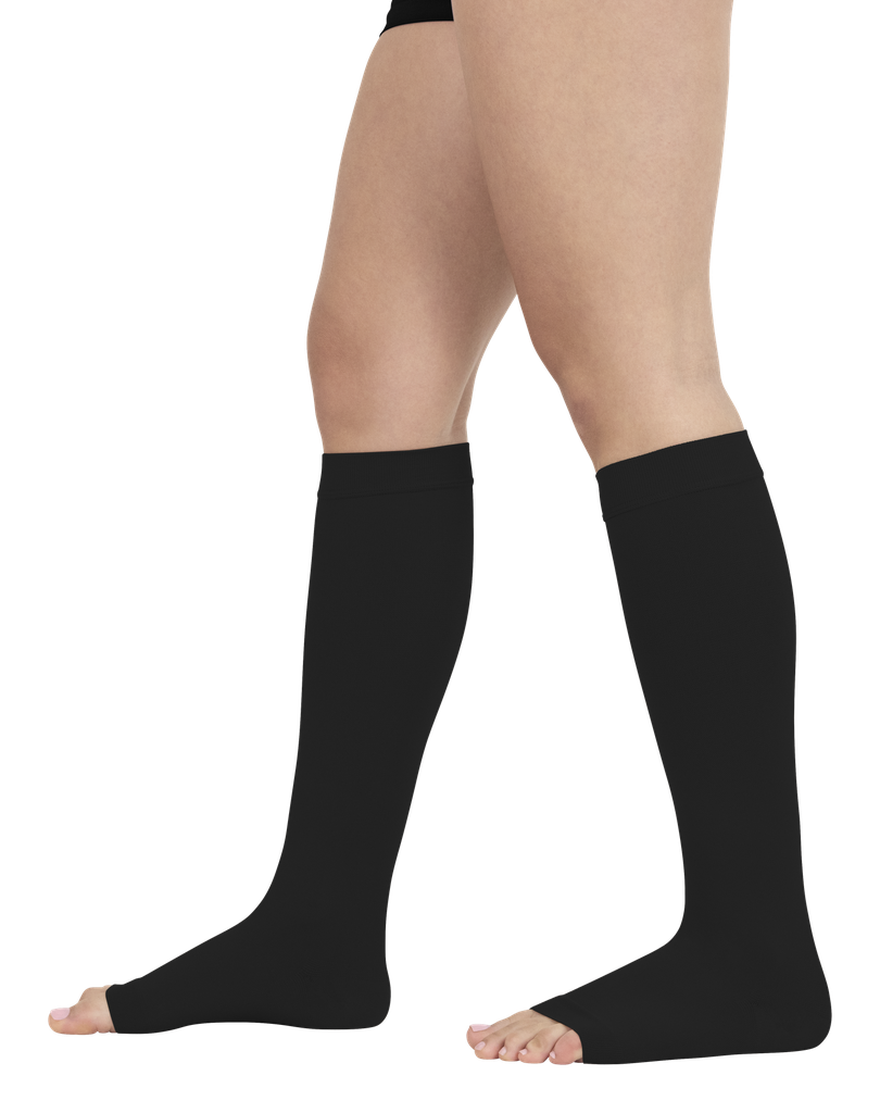 Knee High Open Toe Compression Stockings 20-30mmHg