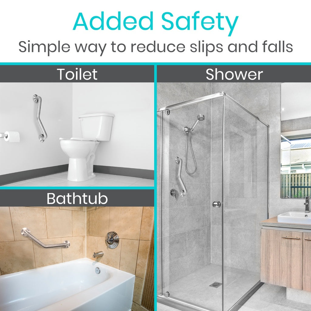 Angled Metal Grab Bar