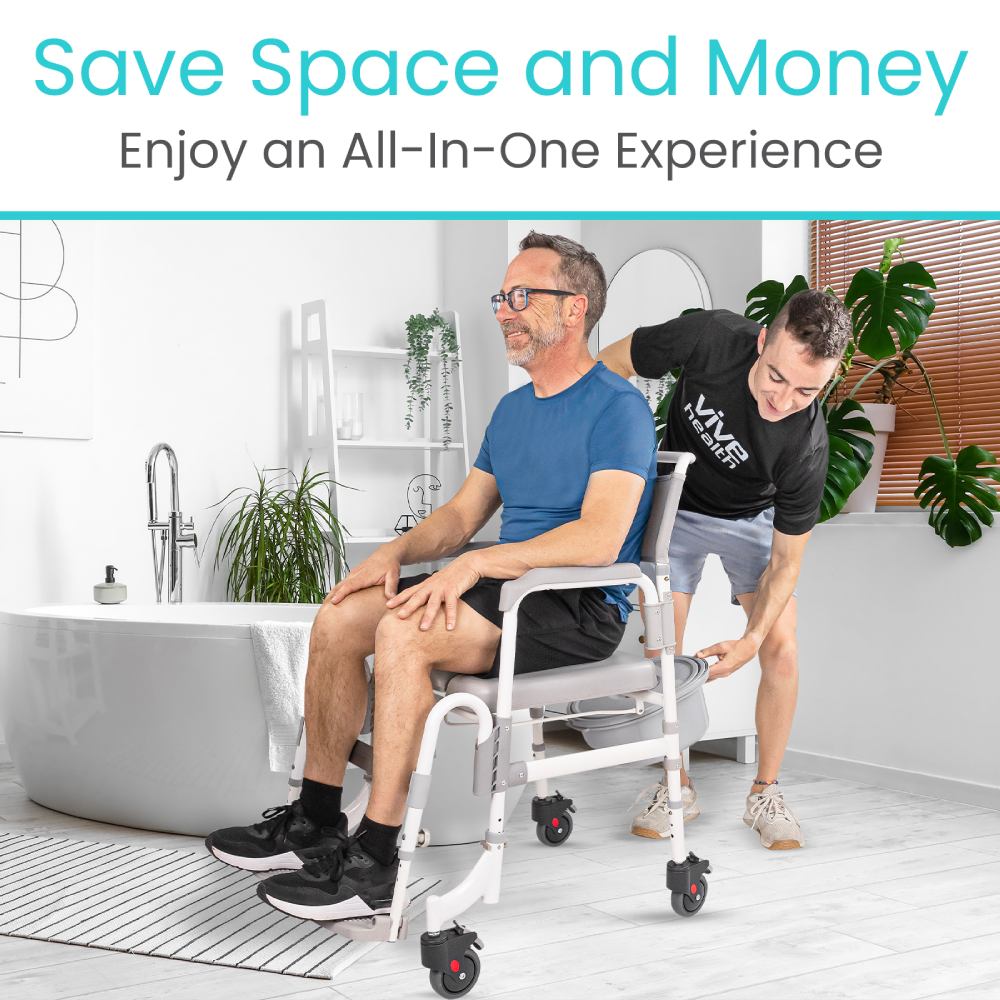 *Inspected Return* Shower Commode Transport Chair