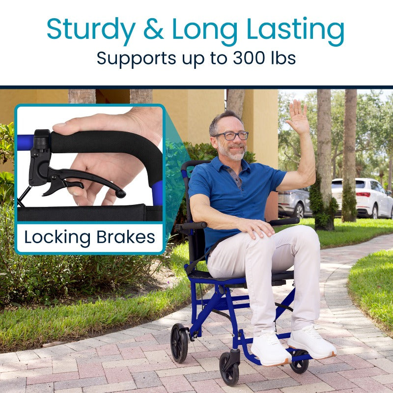 Lightweight Transport Wheelchair (18", 300lbs)