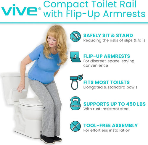 *Inspected Return* Rise Up Toilet Rail
