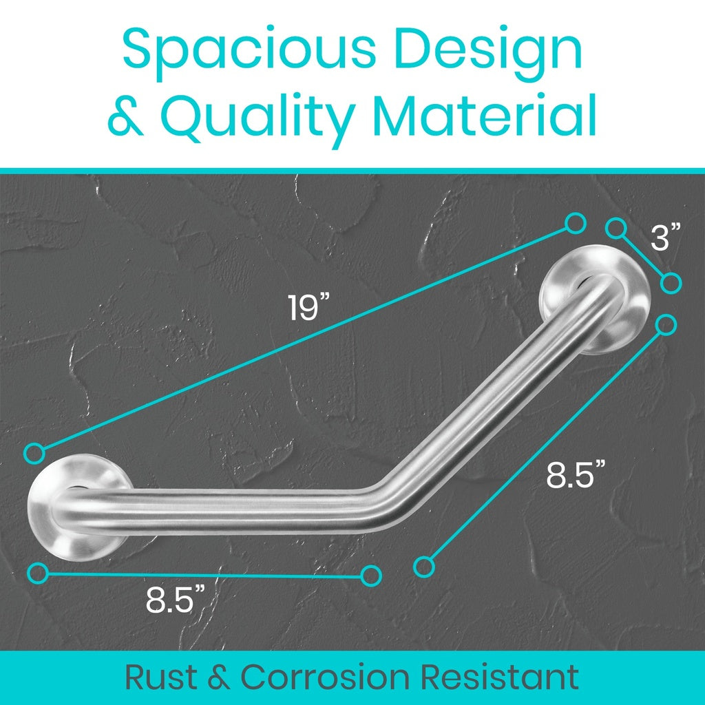 Angled Metal Grab Bar