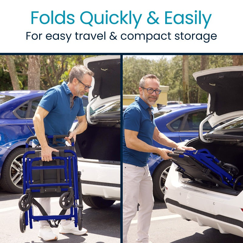 Lightweight Transport Wheelchair (18", 300lbs)
