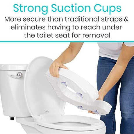 Cushioned Toilet Seat Riser 4'' Soft