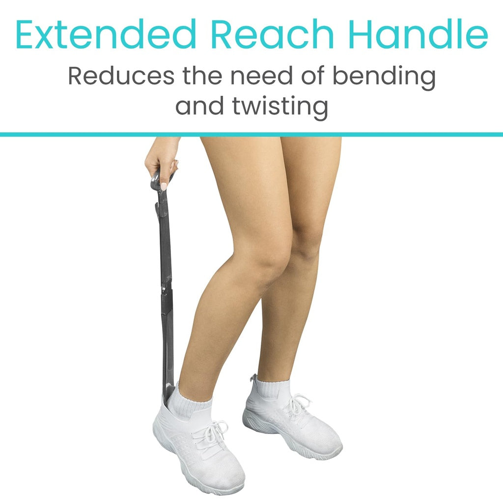 Shoehorn With Sock Remover Clear 23''