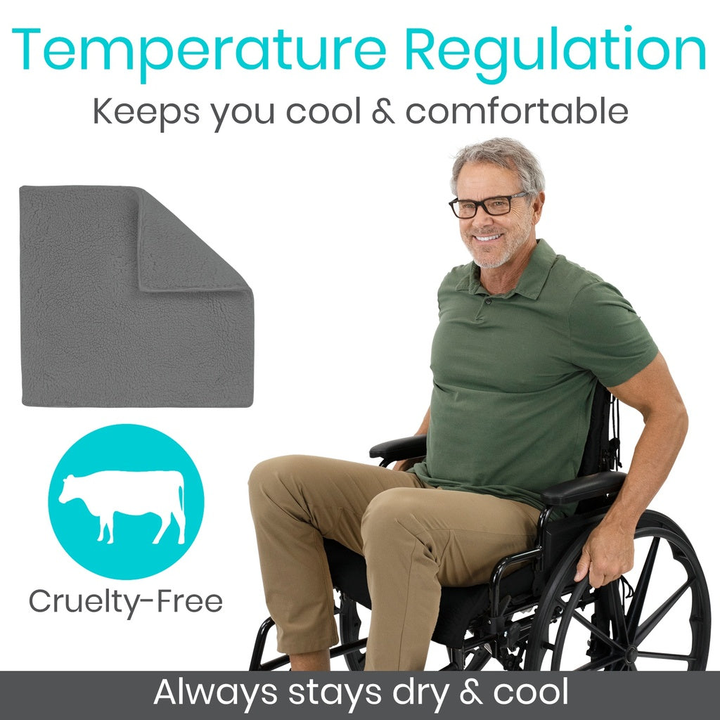 Sheepskin Wheelchair Seat and Backrest Pads