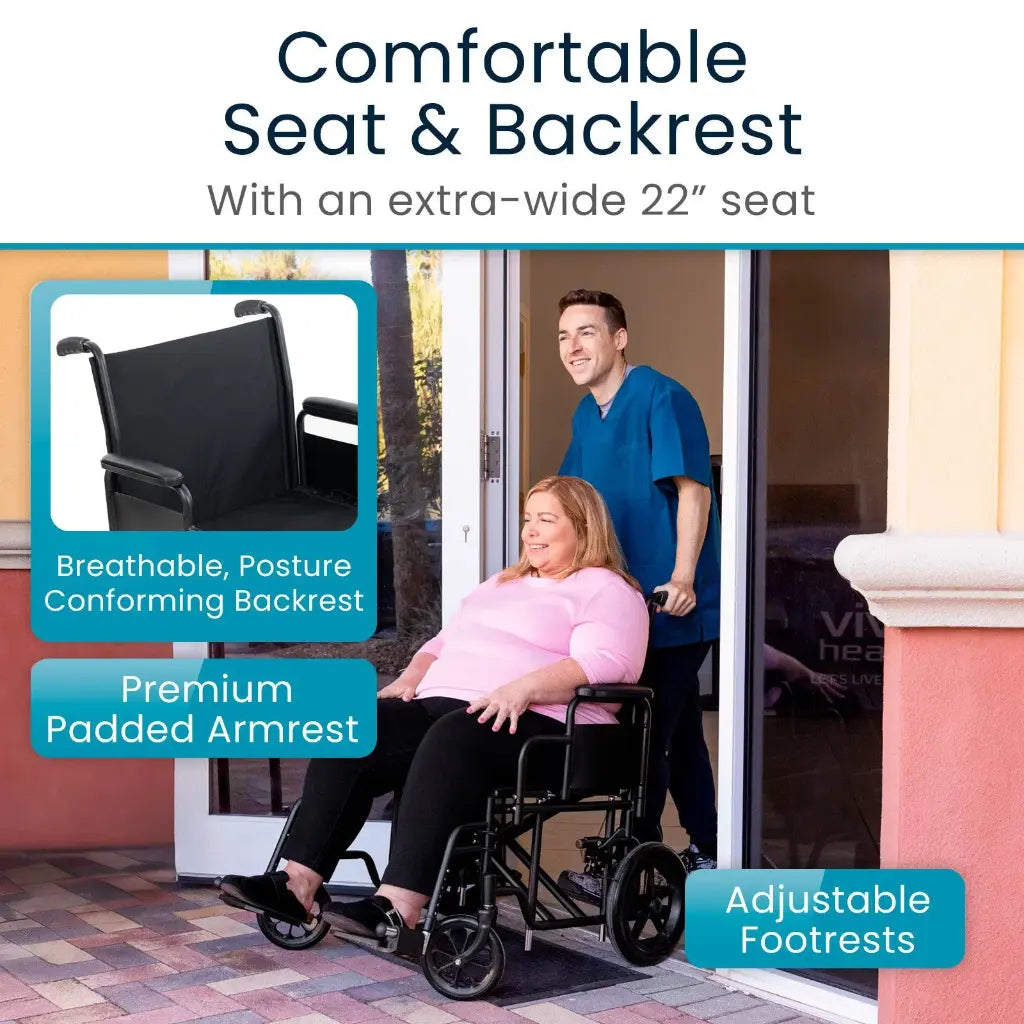 *Inspected Return* Bariatric Transport Wheelchair