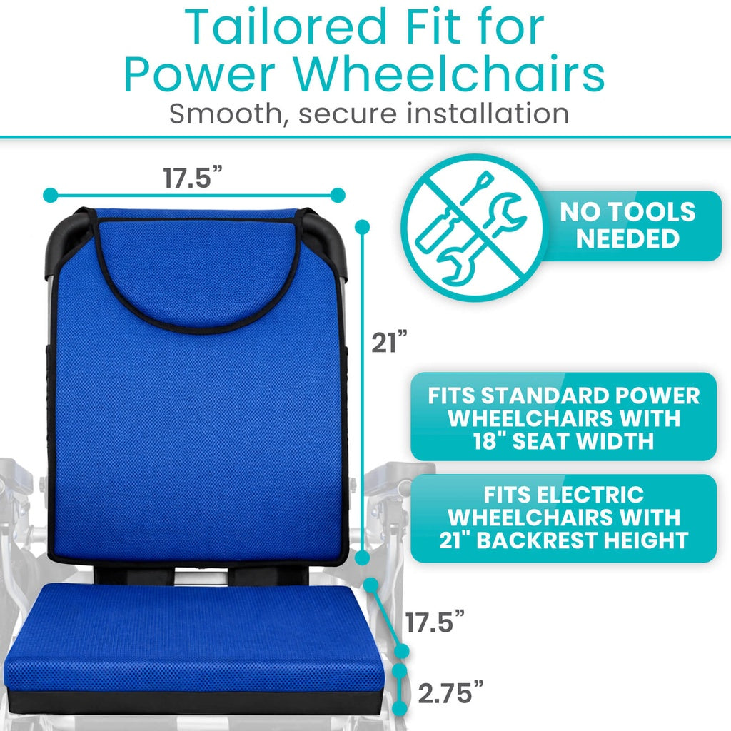 Power Wheelchair Seat Cover and Cushion