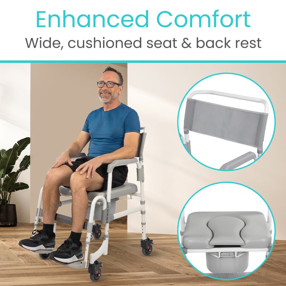 *Inspected Return* Shower Commode Transport Chair