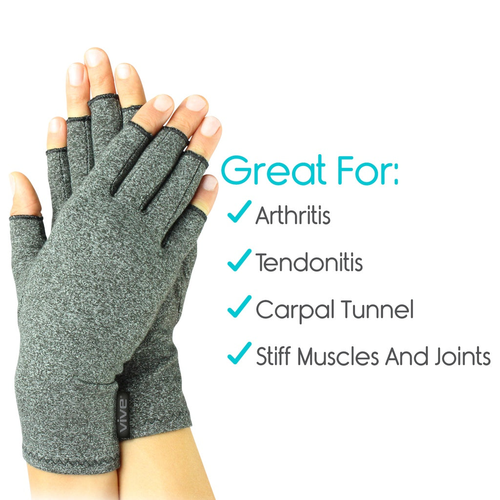 Arthritis Gloves Grey (2 Pack)