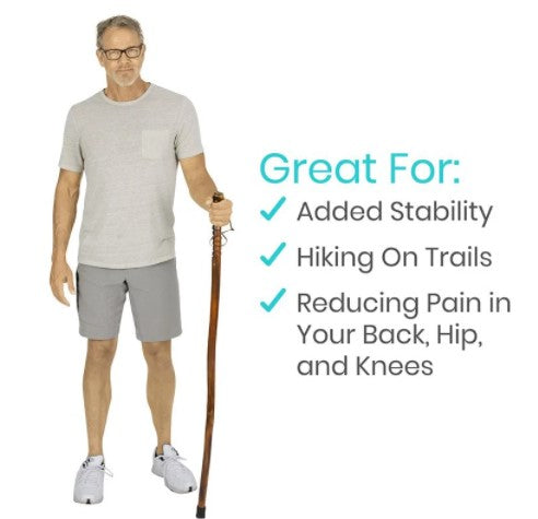 Wooden Walking Stick (2 Pack)