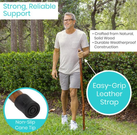 Wooden Walking Stick (2 Pack)