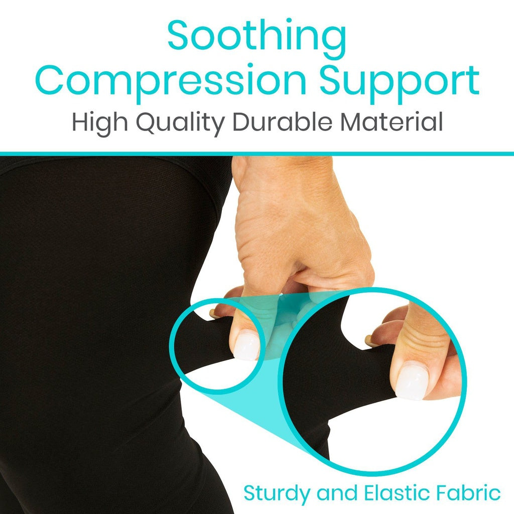 Thigh High Open Toe Compression Stockings 15-20mmHg