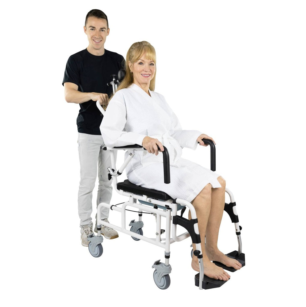 *Inspected Return* Reclining Shower Commode Transport Chair