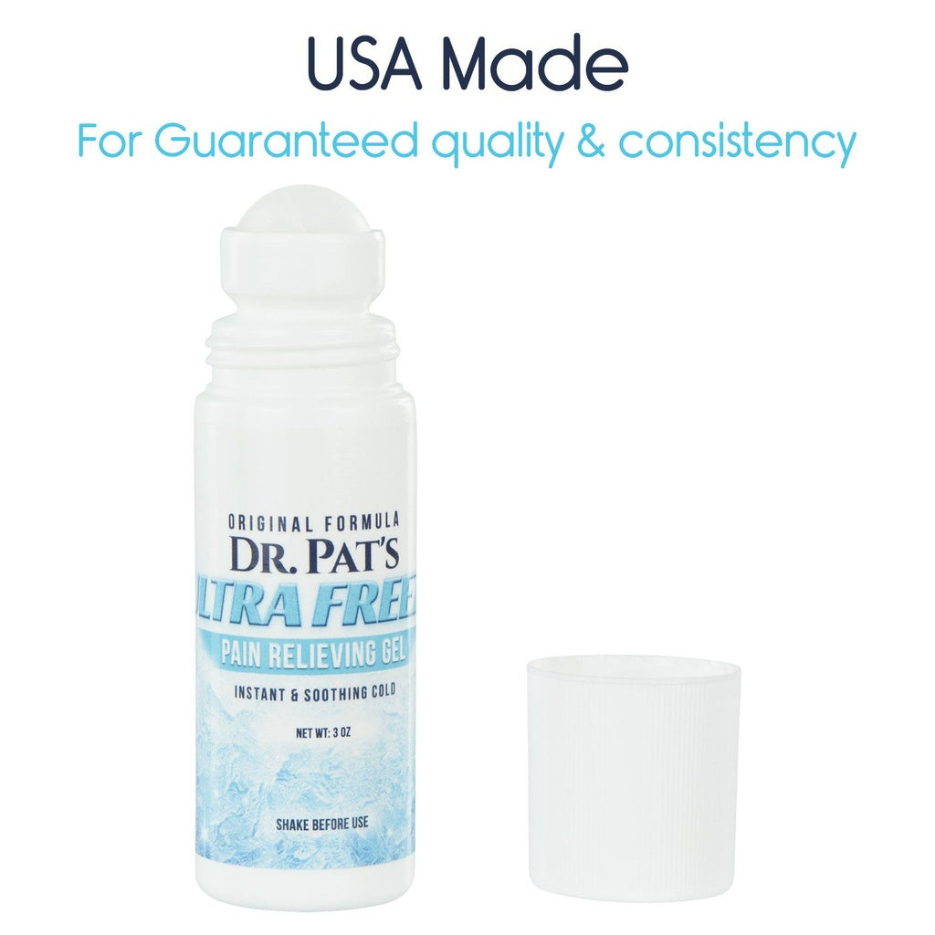 Dr. Pat's Ultra Freeze Pain Cream 3oz Roll On (2 Pack)