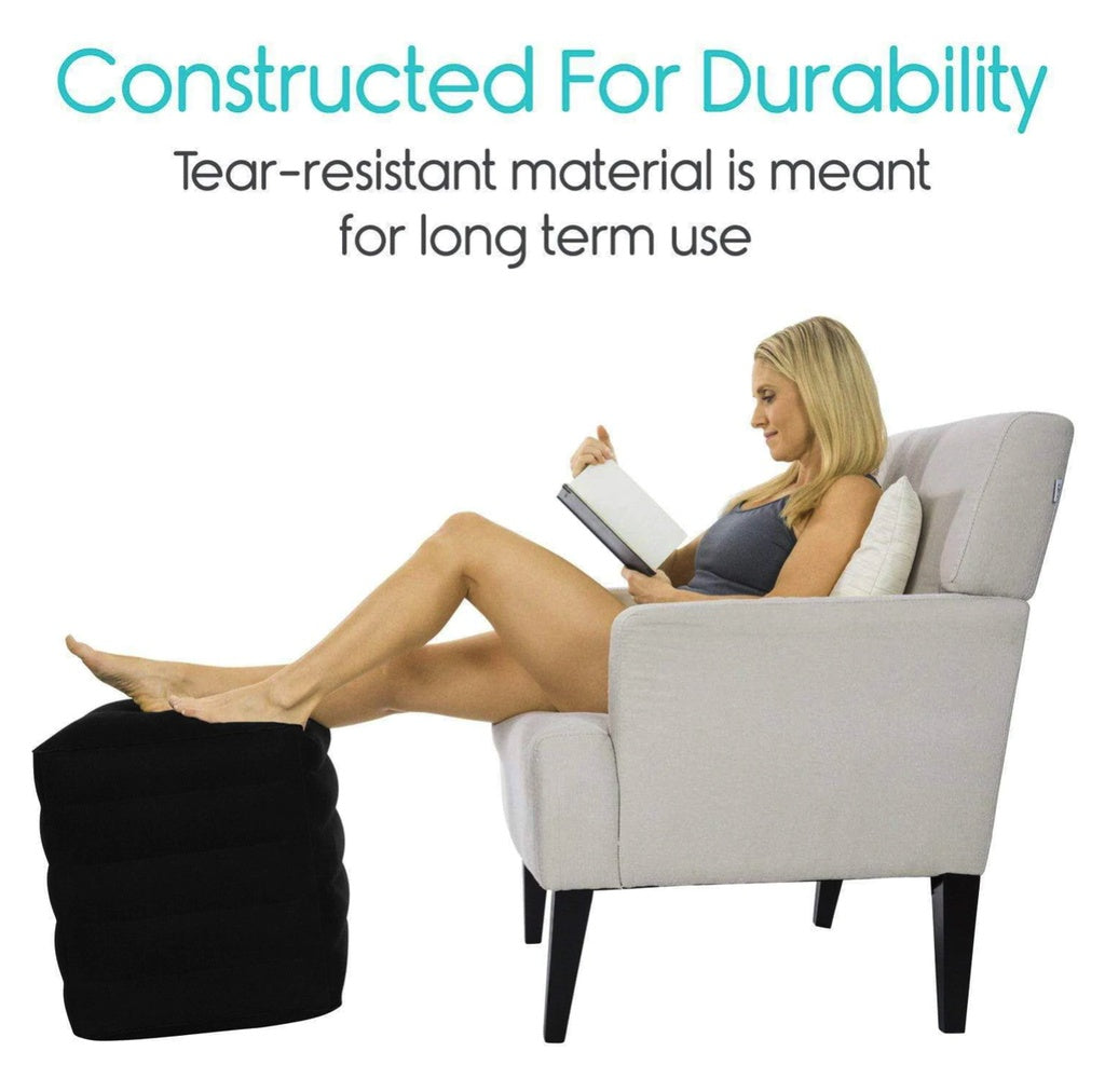 Inflatable Travel Pillow with Leg and Foot Black V2