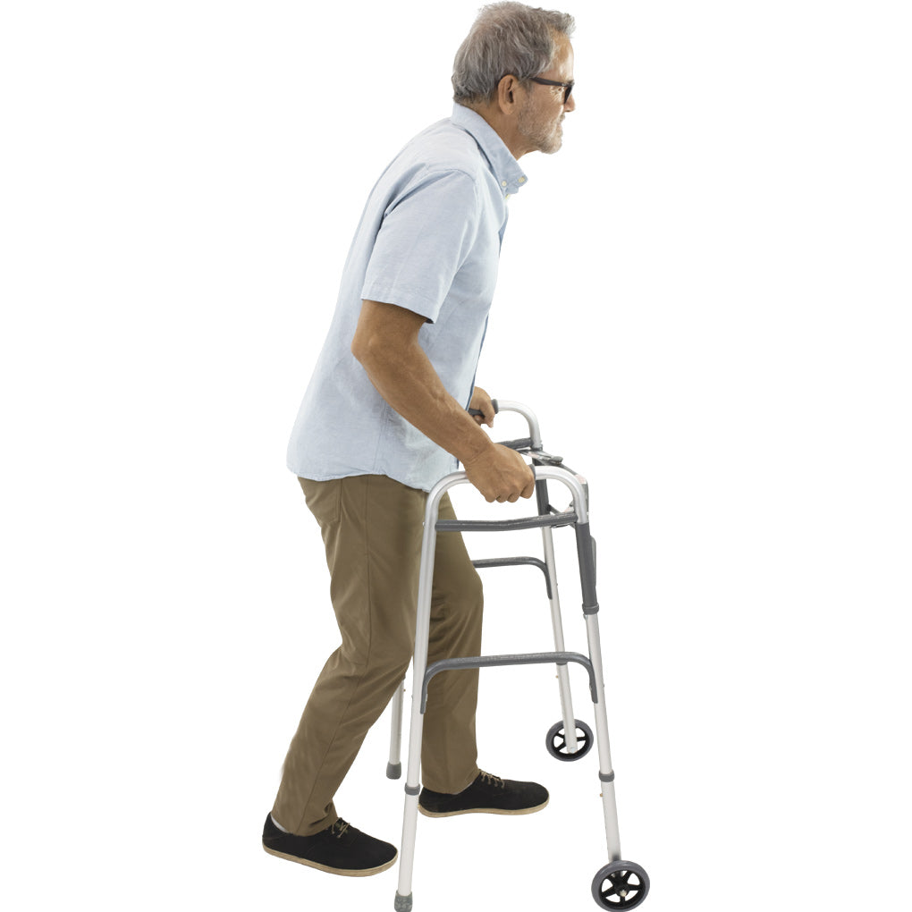 Lightweight Aluminum Walker with Wheels