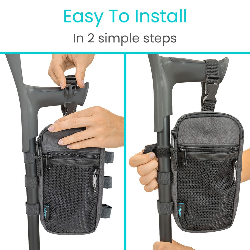 Accessory Bag for Canes and Forearm Crutches