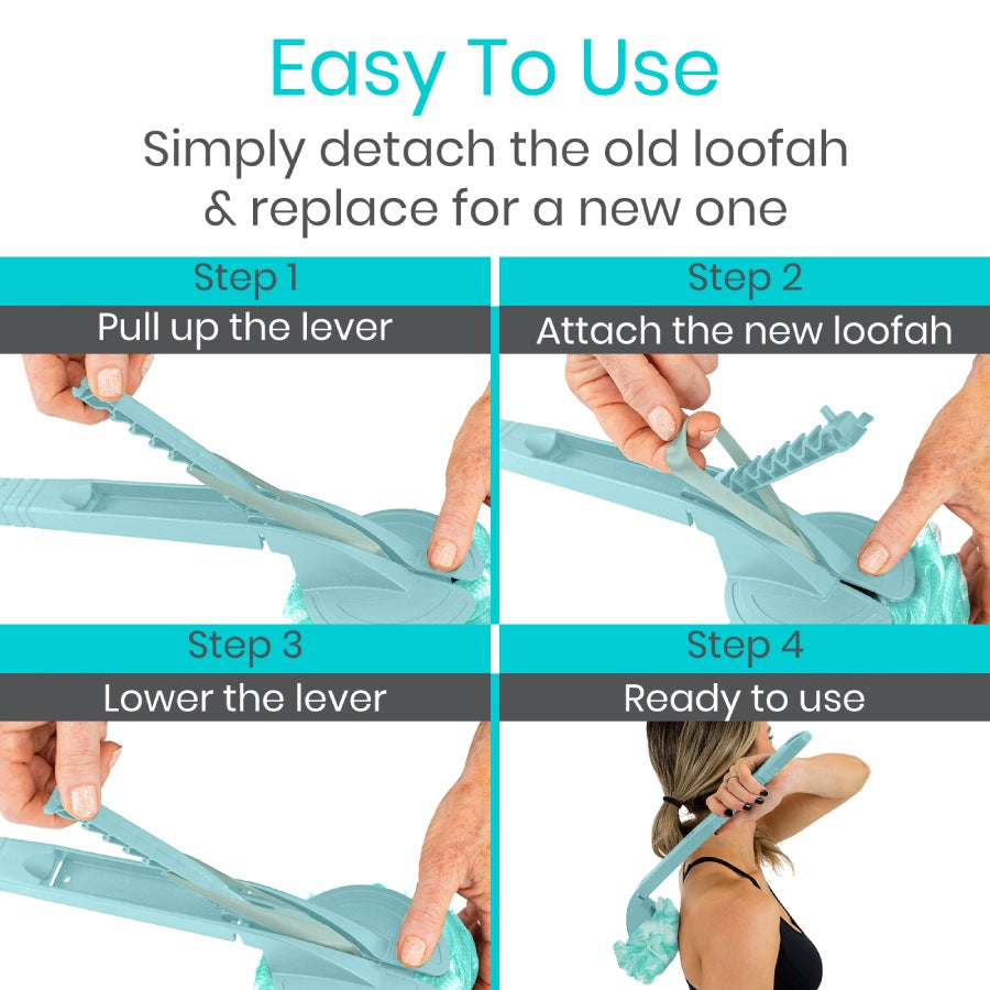 Interchangeable Loofah Handle