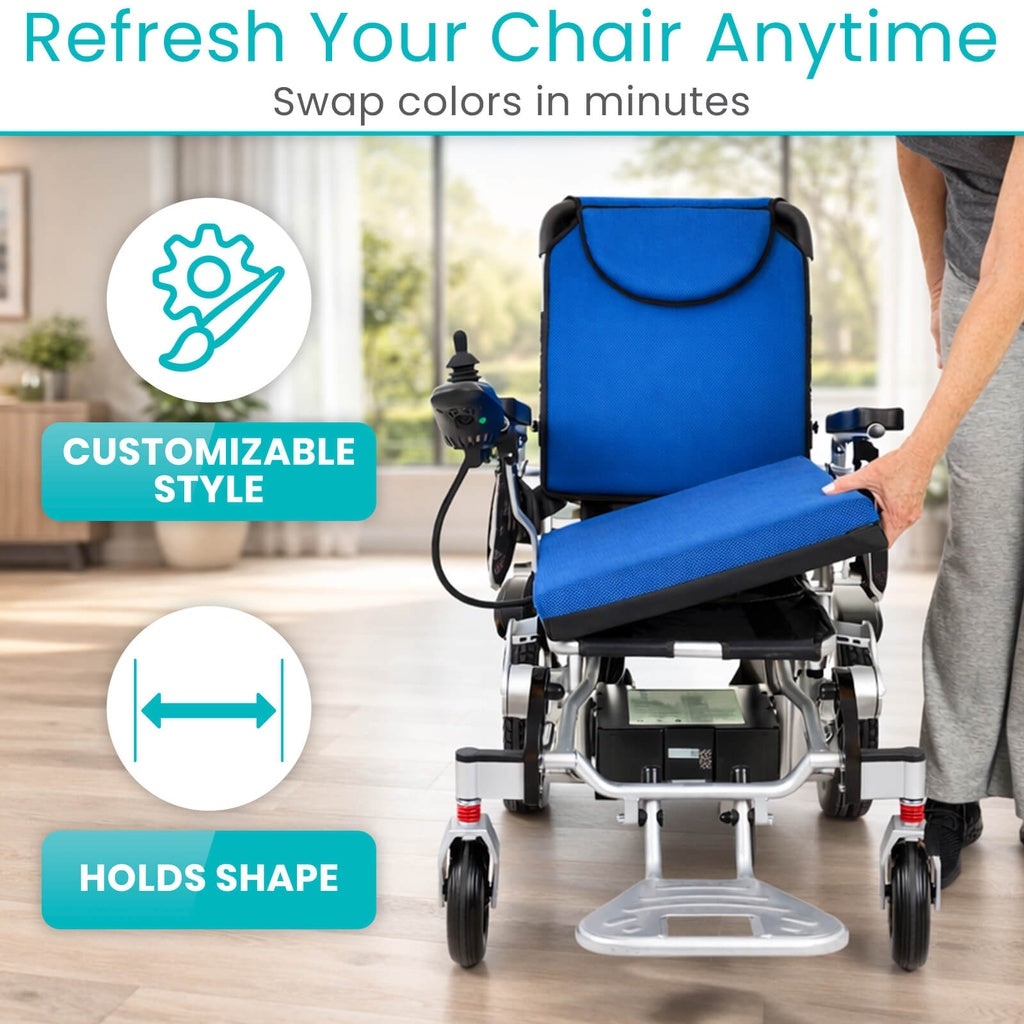 Power Wheelchair Seat Cover and Cushion