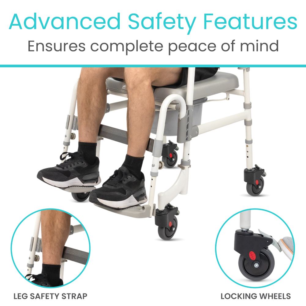 *Inspected Return* Shower Commode Transport Chair