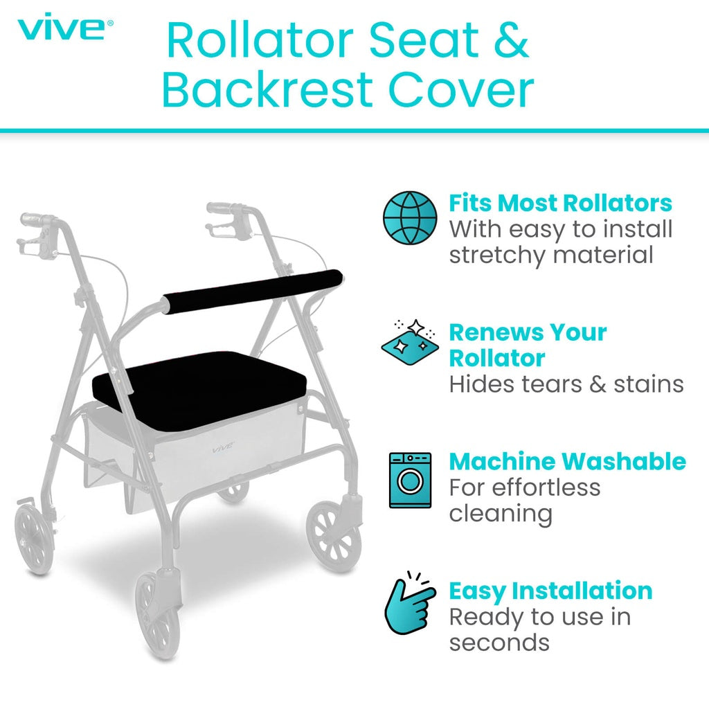 Rollator Seat and Backrest Cover