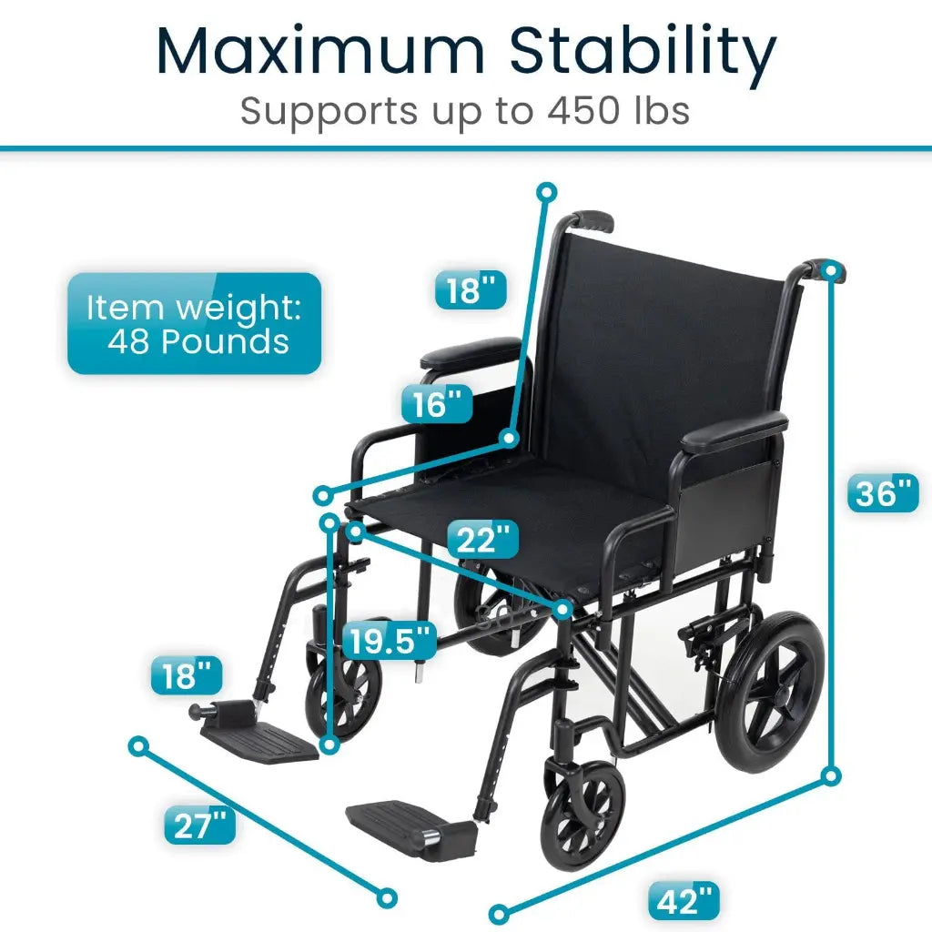 *Inspected Return* Bariatric Transport Wheelchair