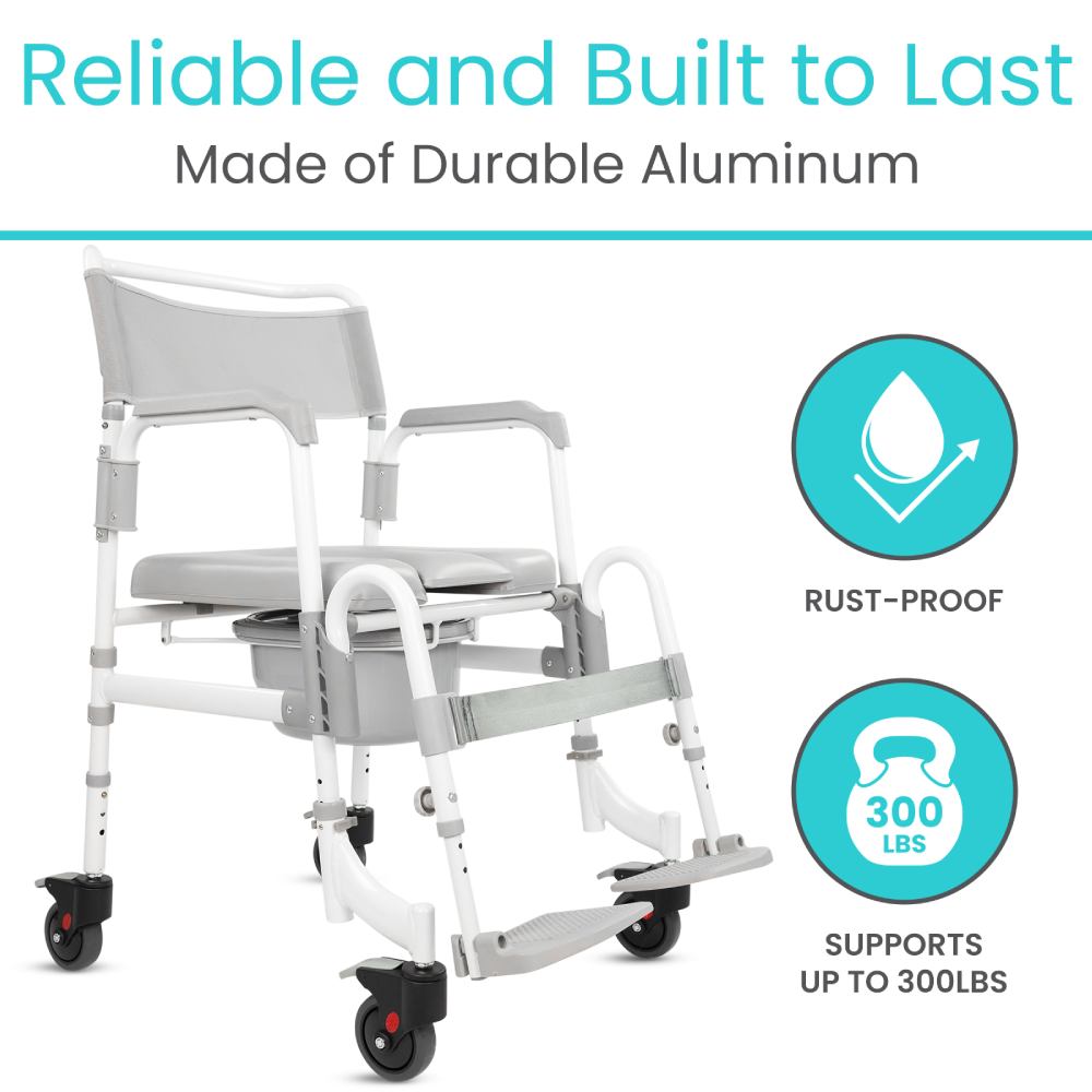 *Inspected Return* Shower Commode Transport Chair