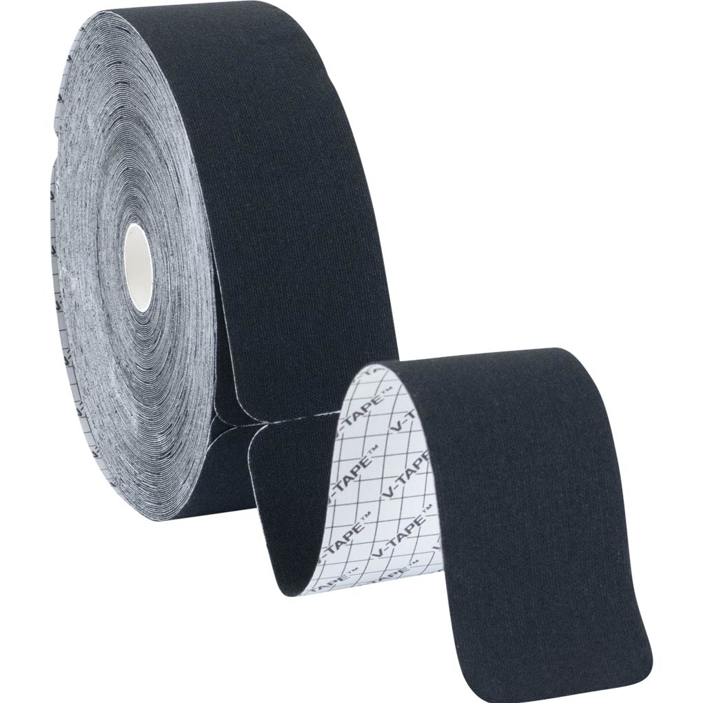 Kinesiology Tape Pre-Cut 2''x105' Black
