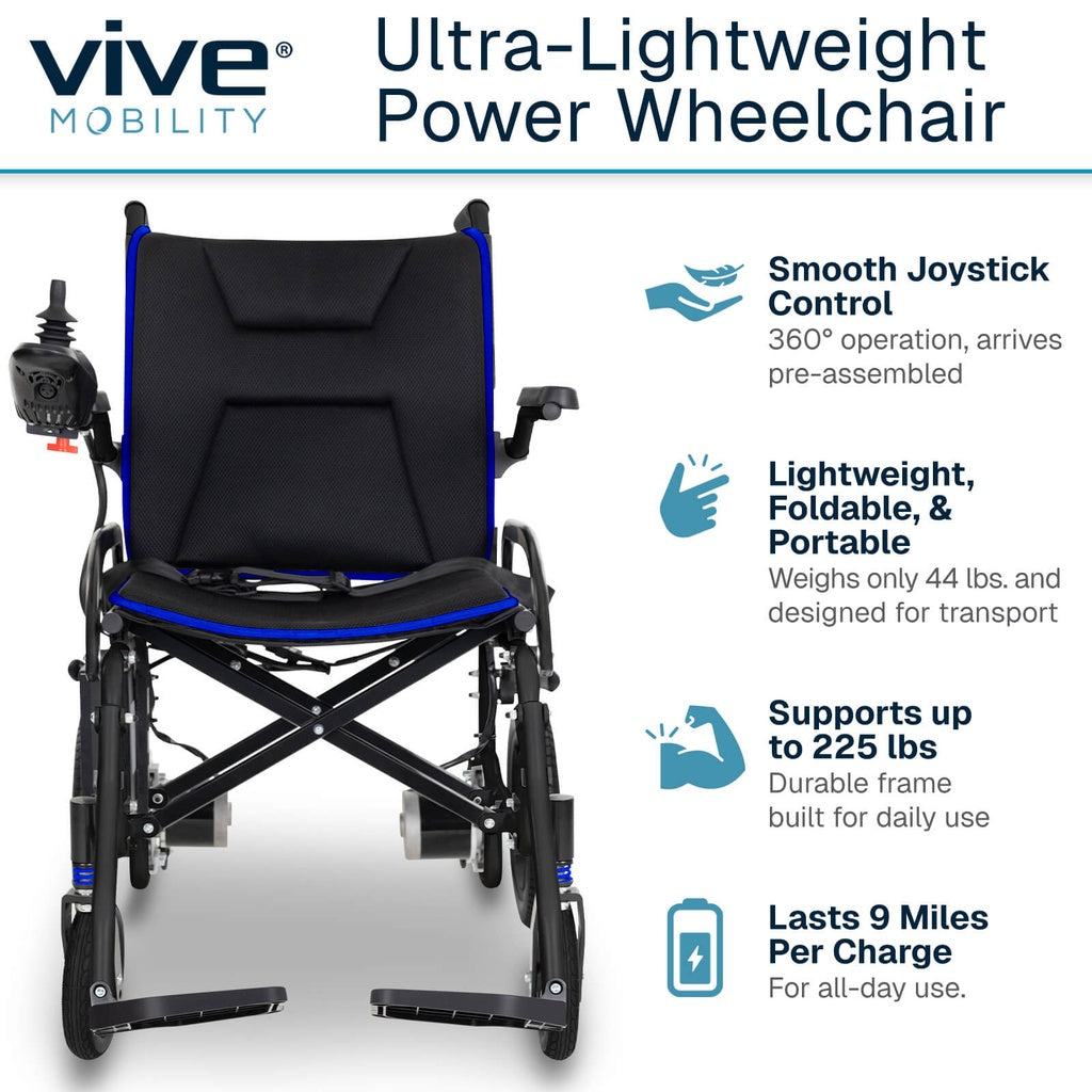 Air Frame Aluminum Power Wheelchair (16.7", 225 lbs)
