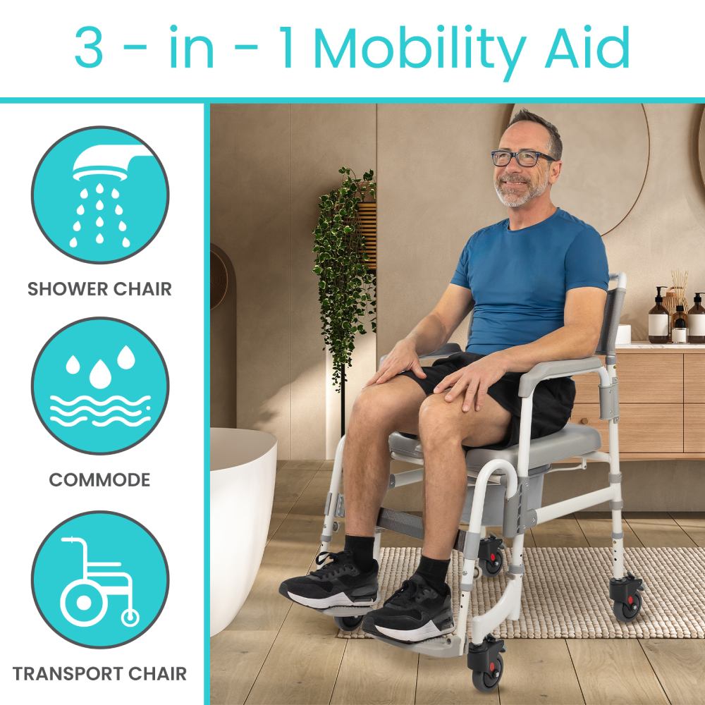 *Inspected Return* Shower Commode Transport Chair