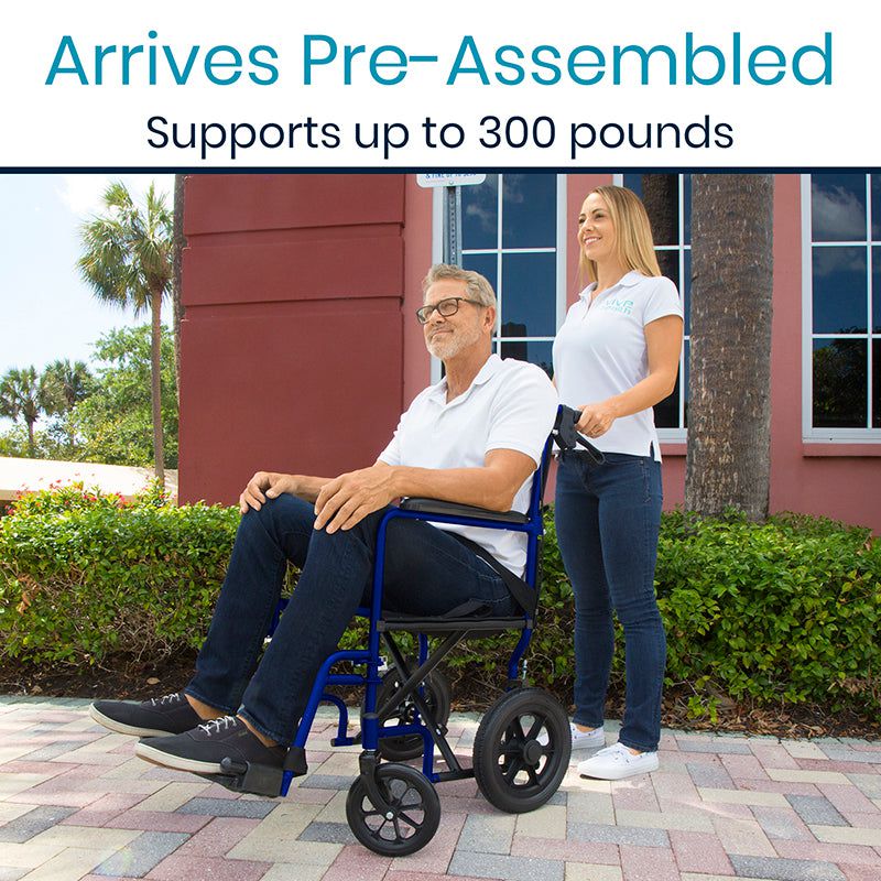 Transport Wheelchair (19", 300 lbs)
