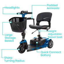 Load image into Gallery viewer, 3 Wheel Compact Scooter Blue Online Price only
